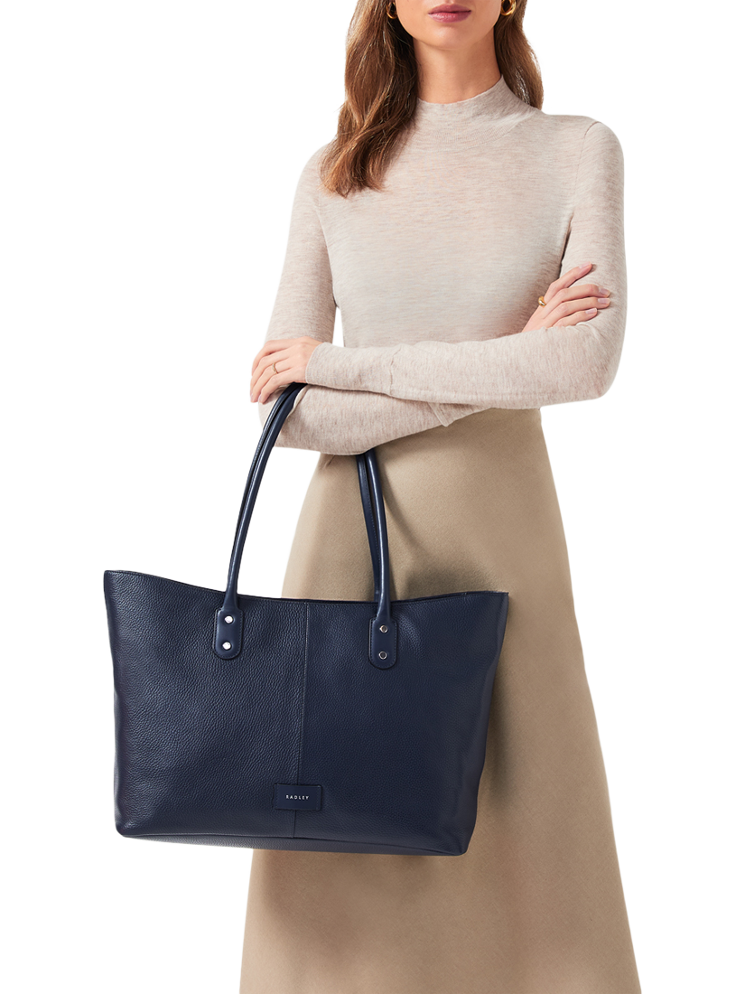 Product image 5 of 5, which shows Radley Southwark Lane Leather Tote Bag, Ink