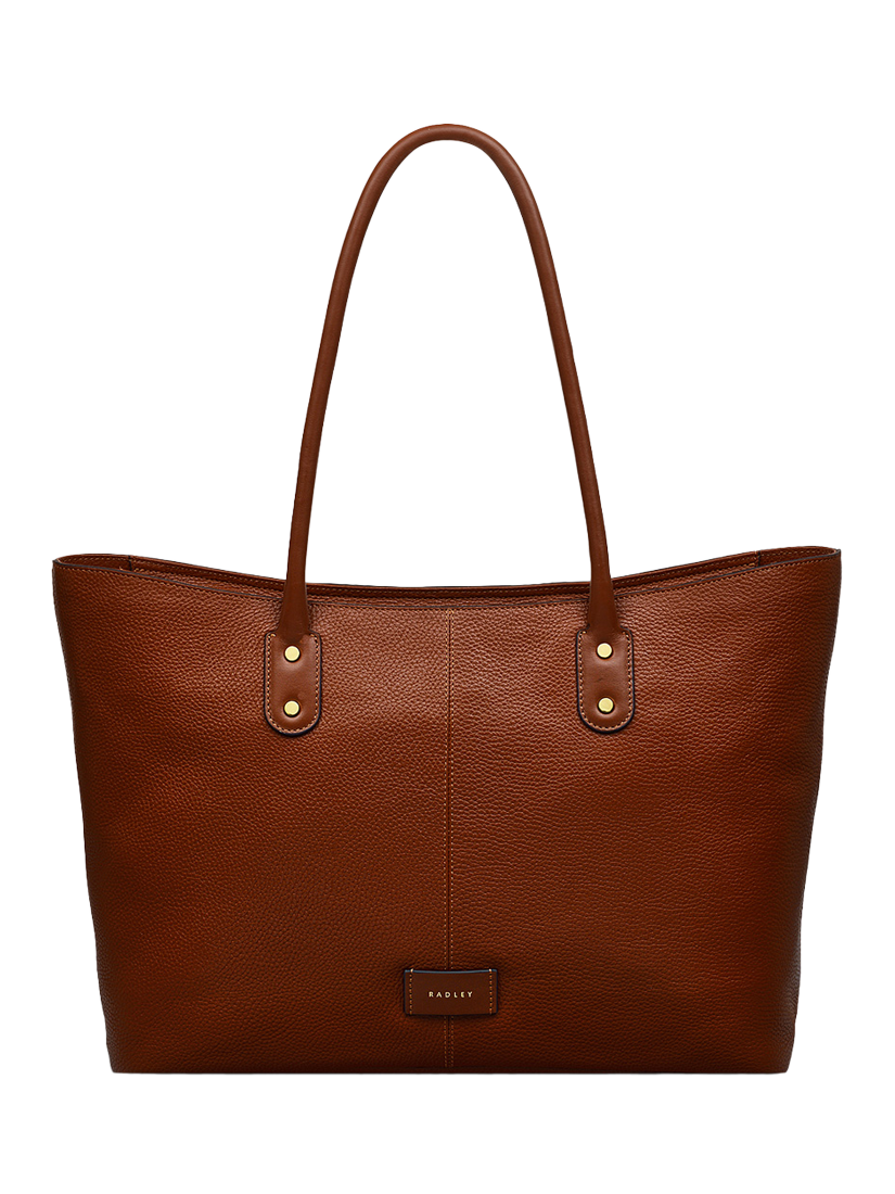Product image 1 of 4, which shows Radley Southwark Lane Leather Tote Bag, Tortoise