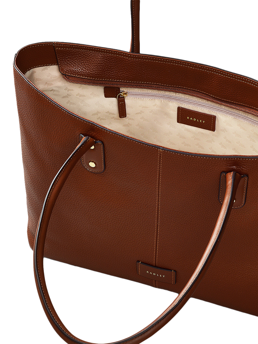 Product image 3 of 4, which shows Radley Southwark Lane Leather Tote Bag, Tortoise