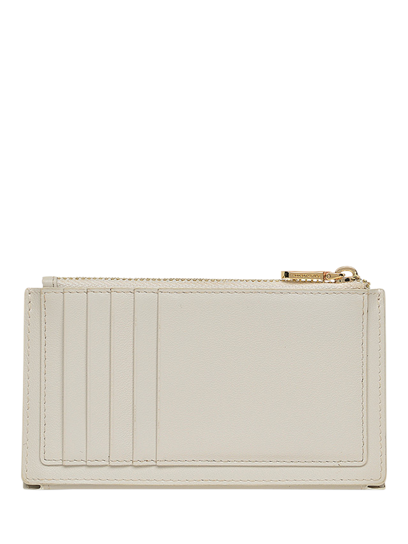Product image 2 of 4, which shows Radley Valentine's Leather Heart Medium Bifold Purse, Chalk/Red