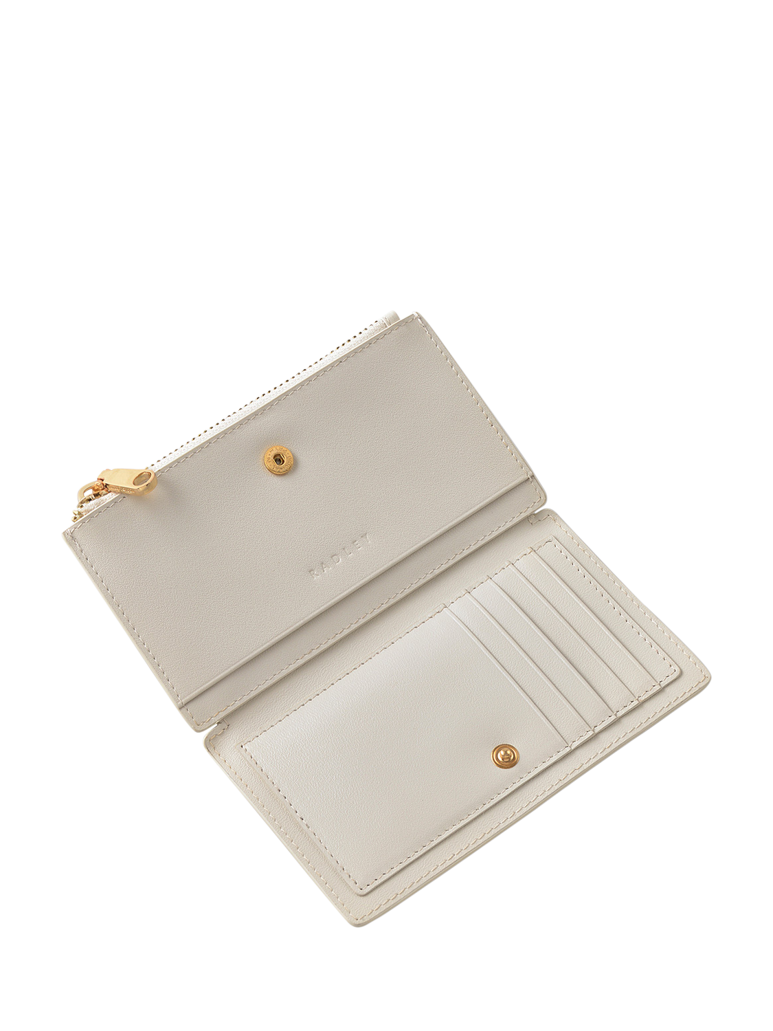 Product image 3 of 4, which shows Radley Valentine's Leather Heart Medium Bifold Purse, Chalk/Red