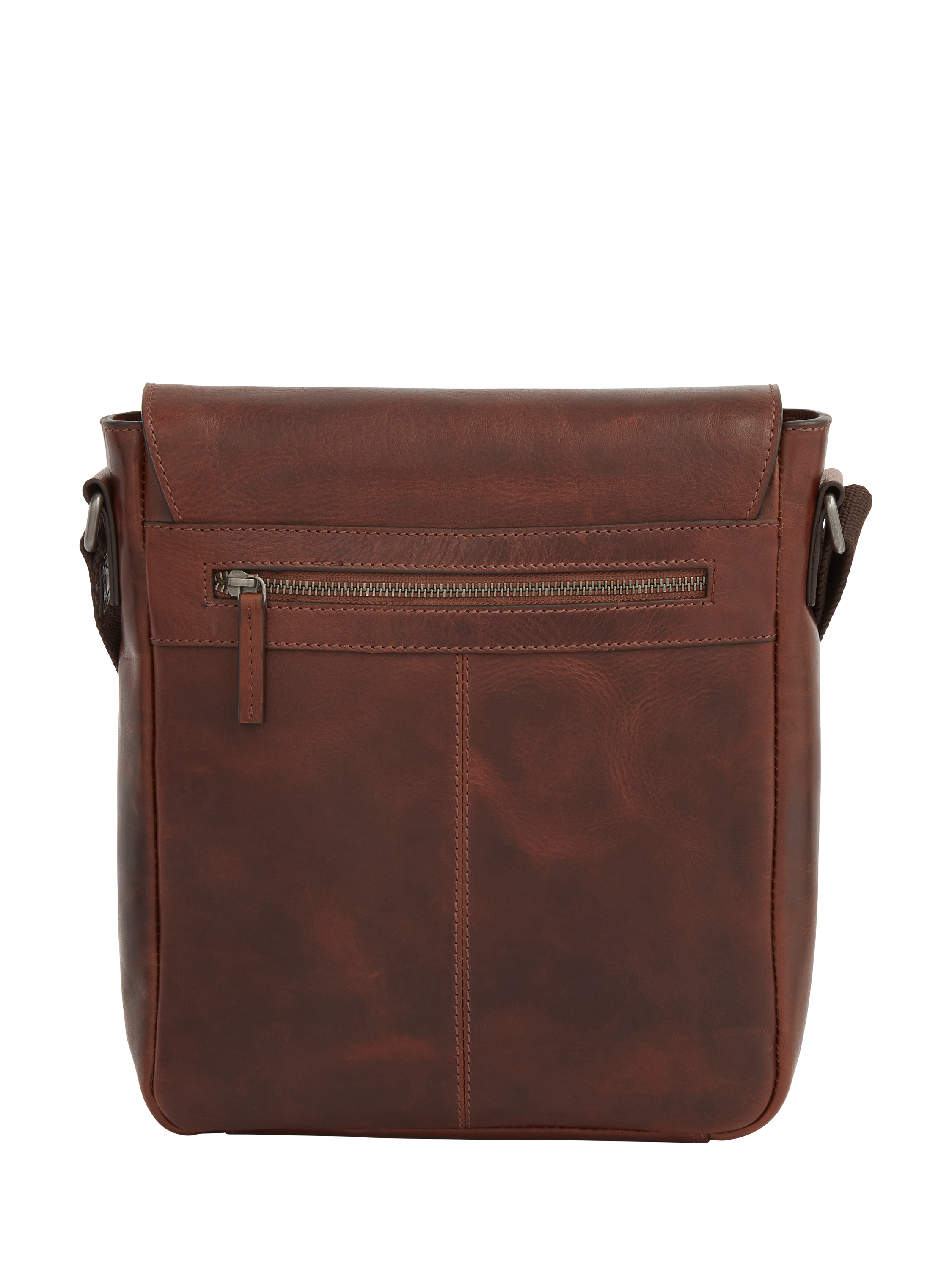 Product image 3 of 6, which shows OSPREY LONDON Baker Leather Messenger Bag, Cognac