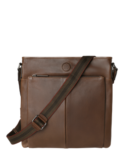 OSPREY LONDON The Compass Leather Crossbody Bag, Tan