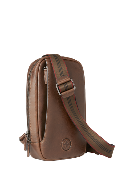 OSPREY LONDON The Compass Leather Sling Bag - view 2, Tan