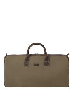 OSPREY LONDON Hunter Canvas Leather Trim Barrel Bag, Khaki - view 2, Khaki