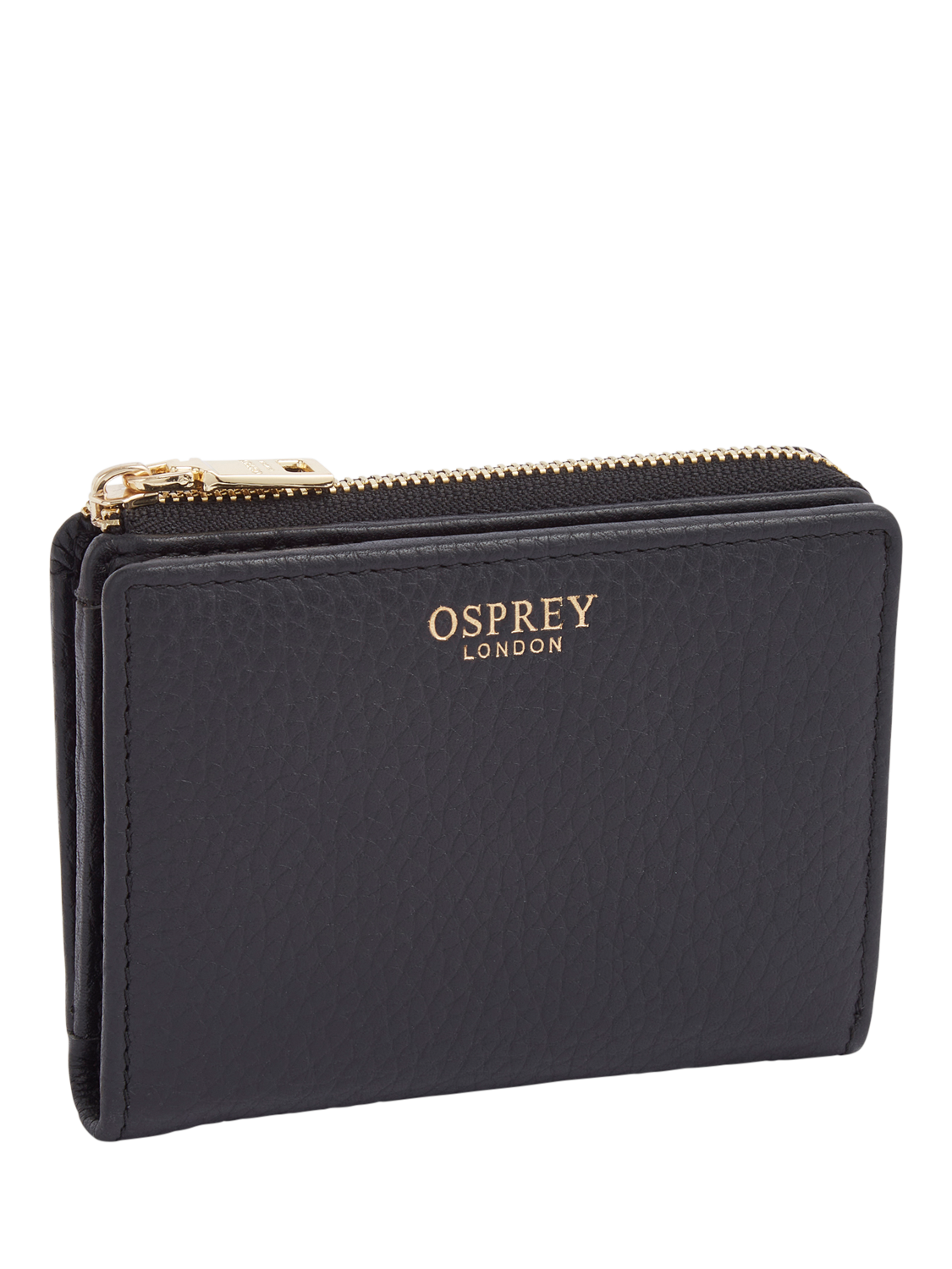 Product image 2 of 4, which shows OSPREY LONDON Buckley Leather Purse, Black