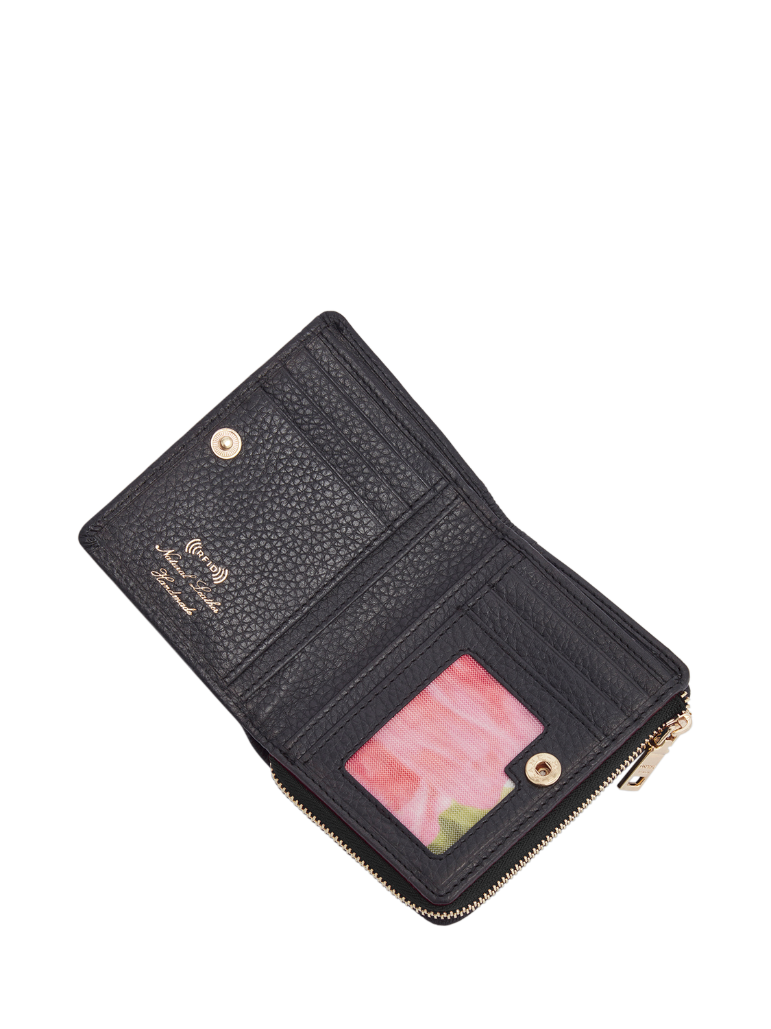 Product image 3 of 4, which shows OSPREY LONDON Buckley Leather Purse, Black