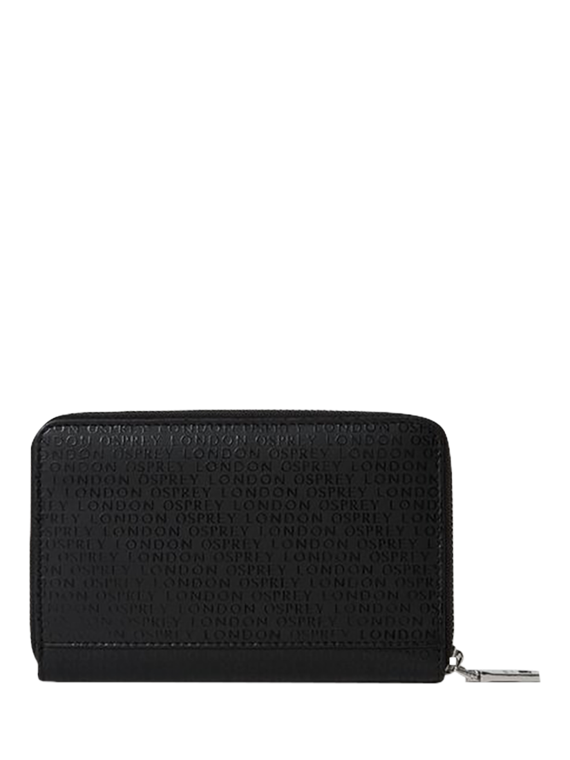 Product image 4 of 5, which shows OSPREY LONDON Deboss Leather Purse, Medium, Black