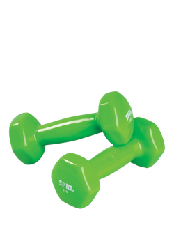 SPRI 1.4kg/3lbs Vinyl Dumbbells, Green