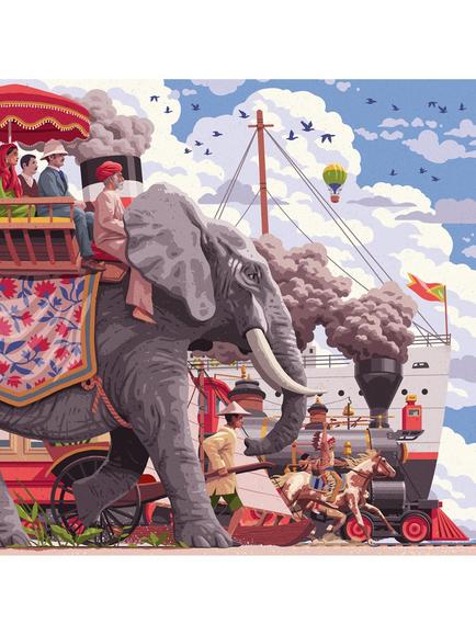 Ravensburger Around the World in 80 Days Jigsaw Puzzle, 750 Pieces - view 2, Multi