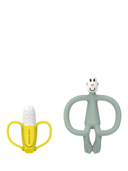 Matchstick Monkey Banana and Monkey Teether Gift Set - view 2, Mint Green