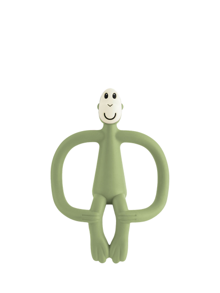 Matchstick Monkey Teething Toy and Gel Applicator, Olive - view 2, Olive Green