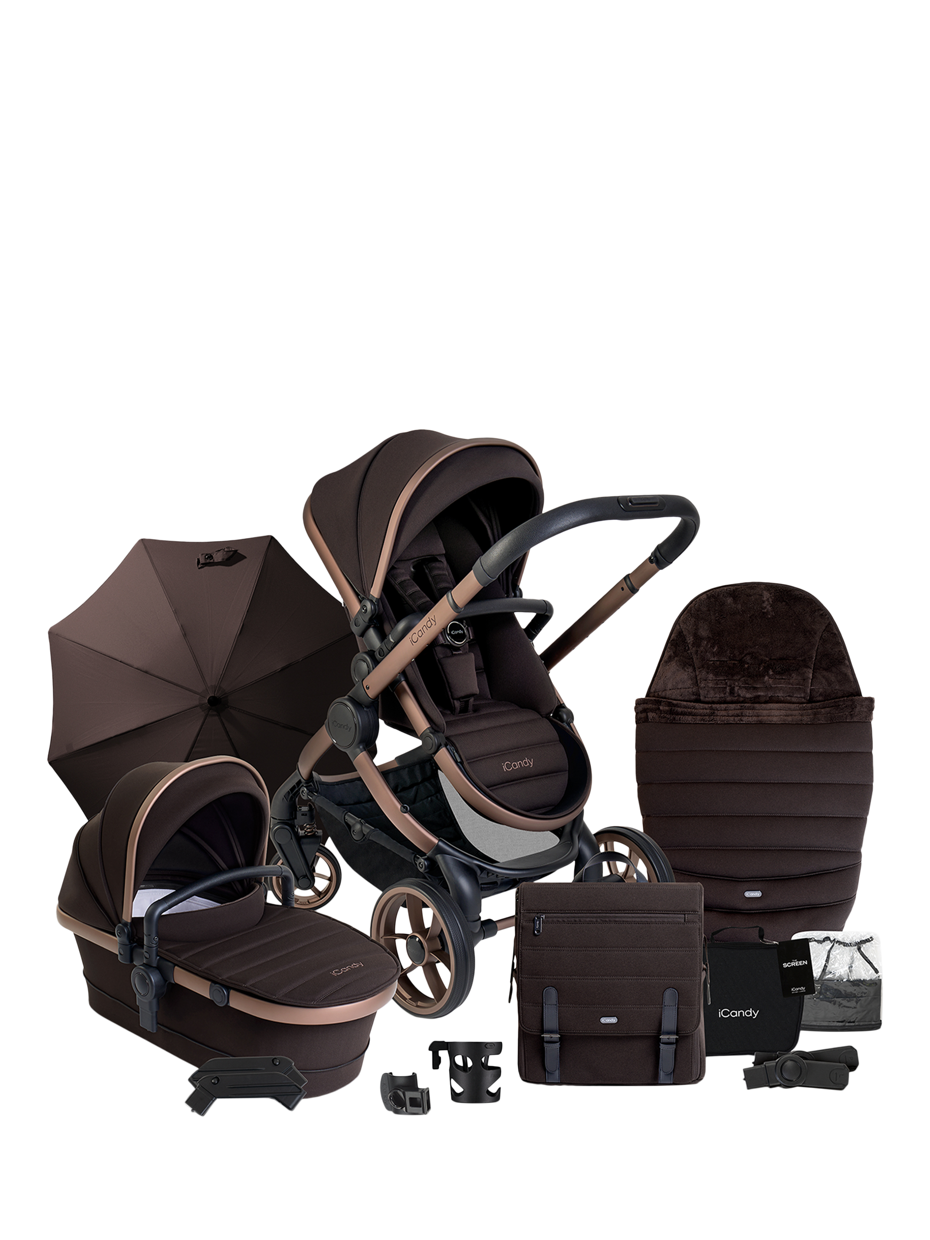 iCandy Peach 7 Pushchair Accessories Complete Bundle Pecan