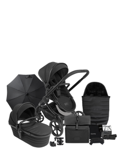 iCandy Peach 7 STUDIO Pushchair, Carrycot and Accessories Complete Bundle, Black, Black