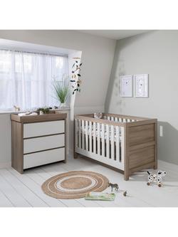 Tutti Bambini Modena Cotbed and Chest of Drawers 2 Piece Room Set - view 2, White/Oak