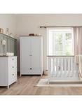 Tutti Bambini Verona Wardrobe, Cotbed and Chest of Drawers 3 Piece Room Set, White/Oak