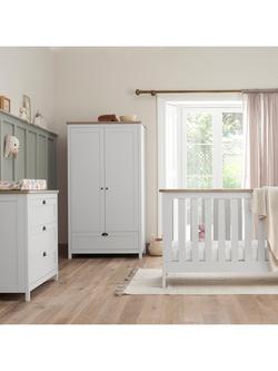 Tutti Bambini Verona Wardrobe, Cotbed and Chest of Drawers 3 Piece Room Set - view 2, White/Oak