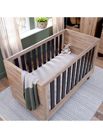 Tutti Bambini Como Cotbed, Oak/Slate - view 2, Oak/Slate