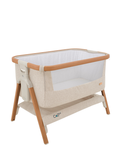Tutti Bambini CoZee Bedside Crib, Scandi Walnut/Ecru