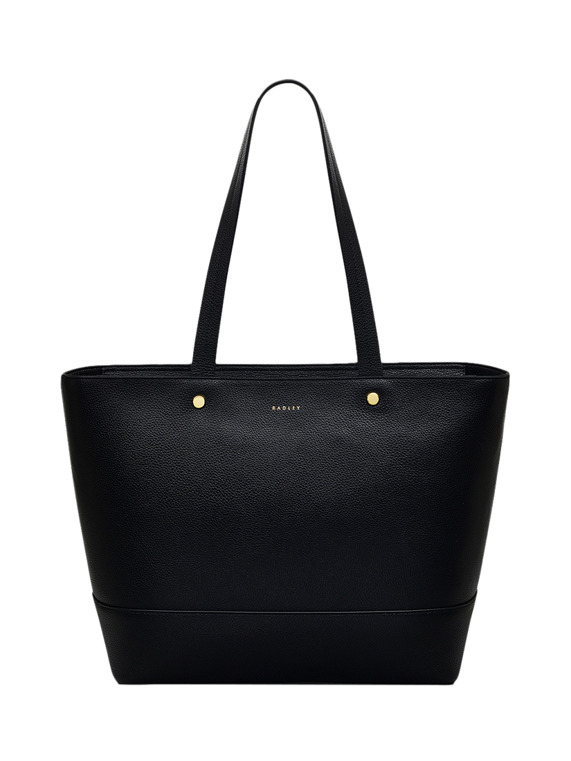 Product image 1 of 6, which shows Radley Isabella Road Leather Tote Bag, Black