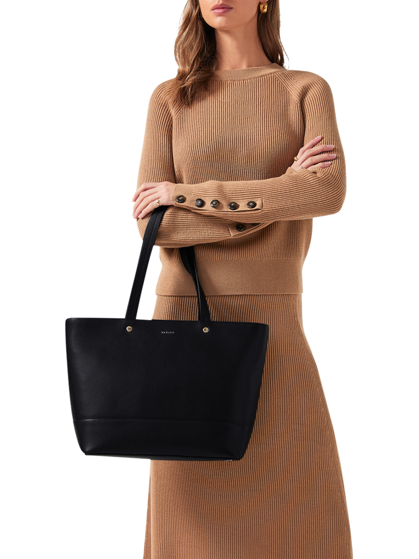 Product image 5 of 6, which shows Radley Isabella Road Leather Tote Bag, Black
