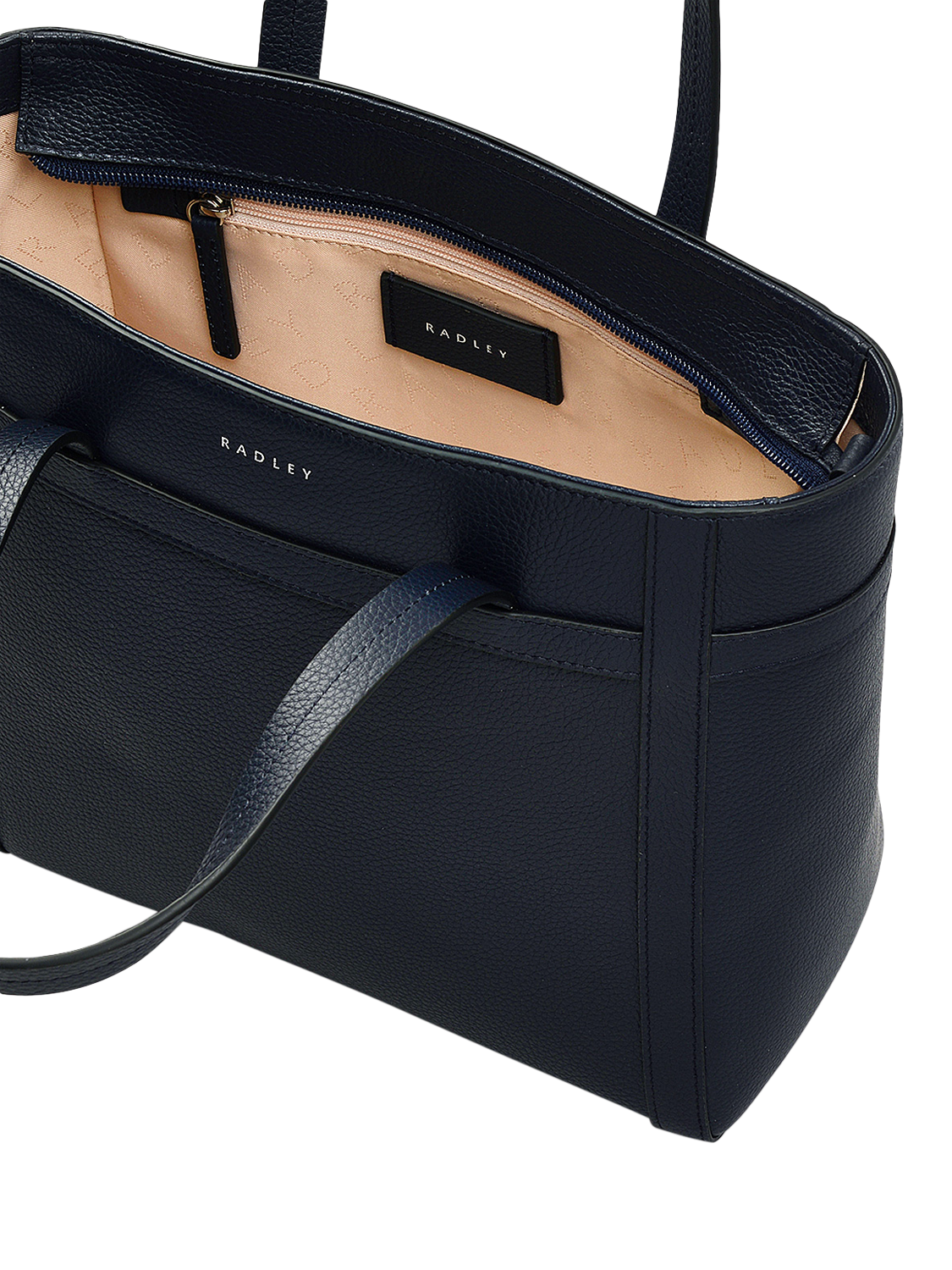 Product image 3 of 6, which shows Radley Derby Street Leather Small Ziptop Grab Bag, Ink