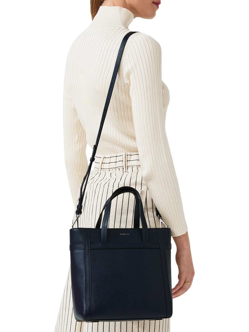 Product image 5 of 6, which shows Radley Derby Street Leather Small Ziptop Grab Bag, Ink