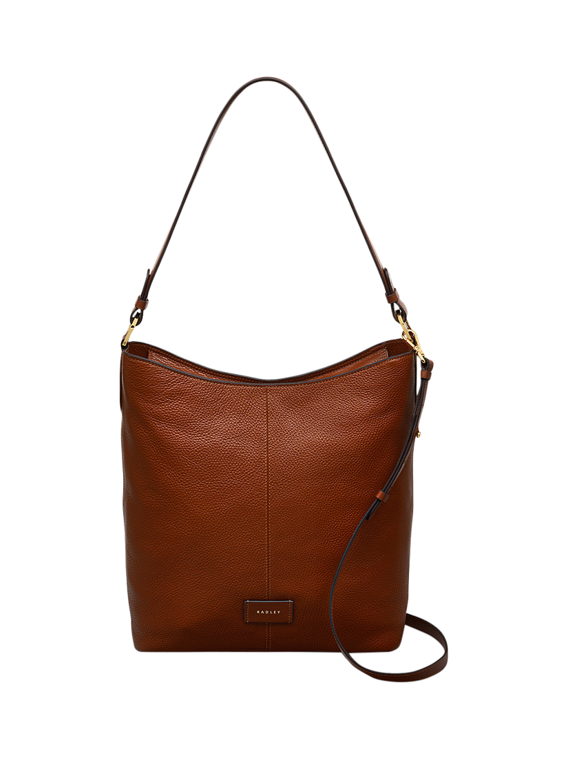 Product image 1 of 4, which shows Radley Southwark Lane Leather Shoulder Bag, Tortoise