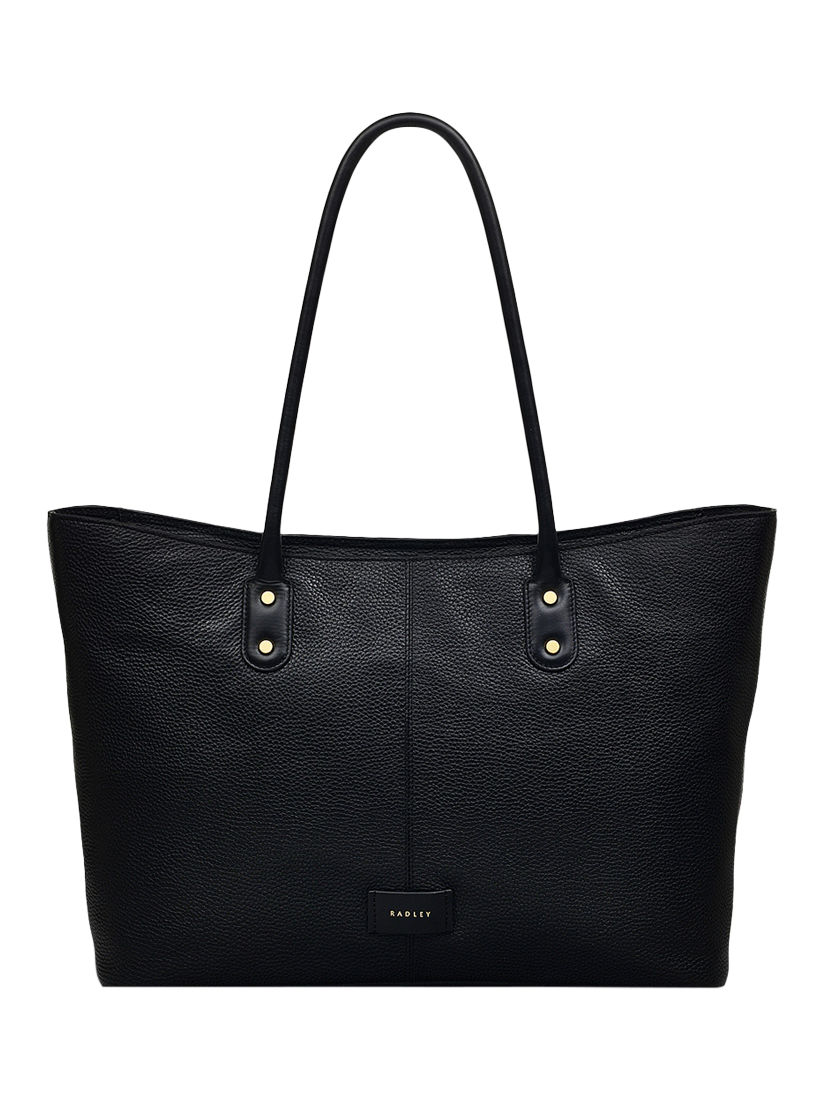 Product image 1 of 4, which shows Radley Southwark Lane Leather Tote Bag, Black