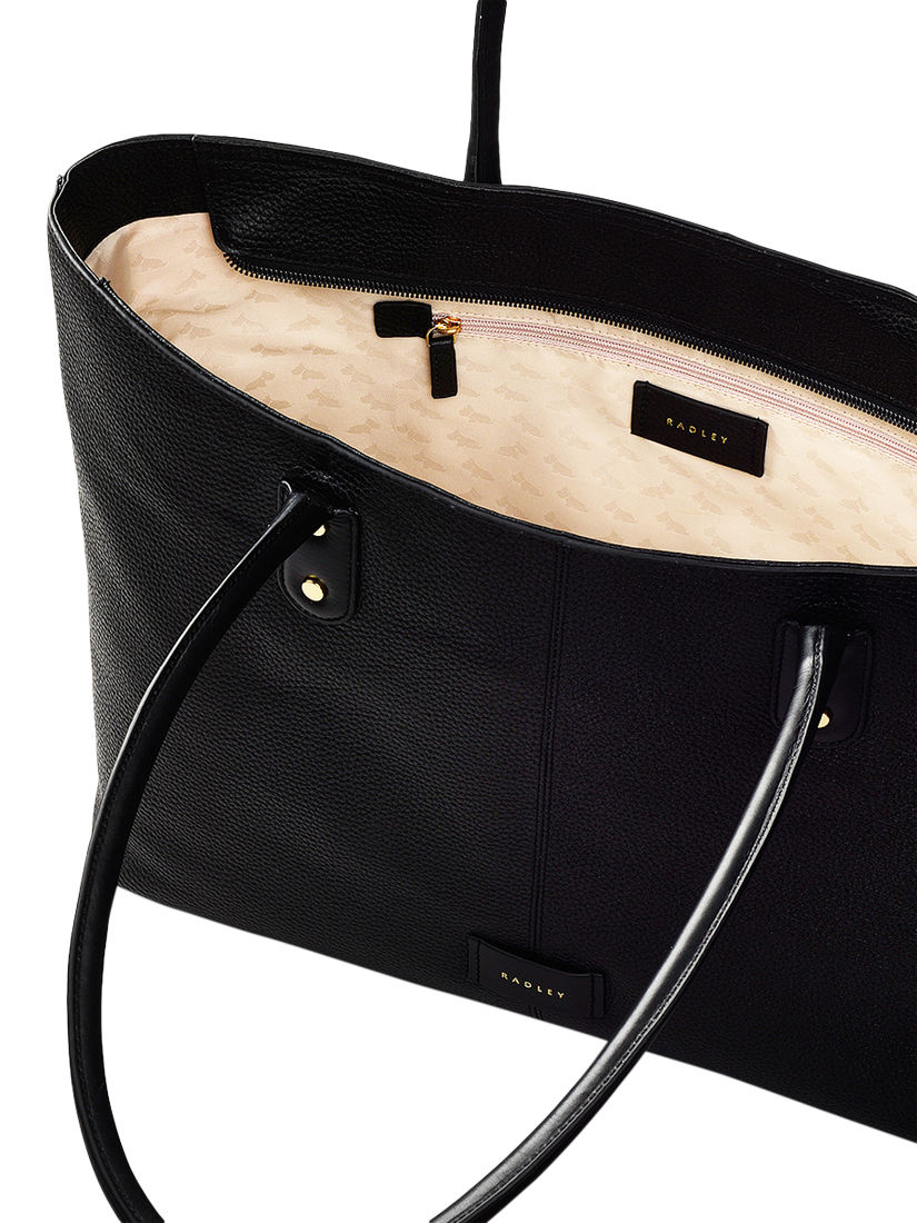 Product image 3 of 4, which shows Radley Southwark Lane Leather Tote Bag, Black