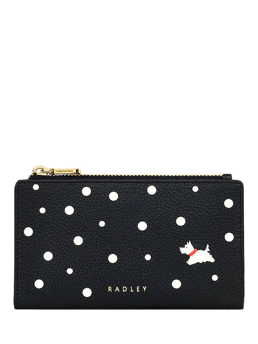 Radley Spotty Leather Purse, Black, One Size