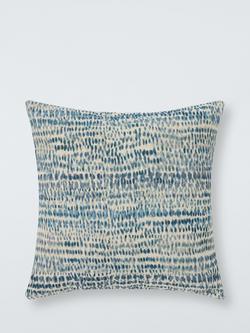 John Lewis Watercolour Abstract Cushion, Blue/Multi