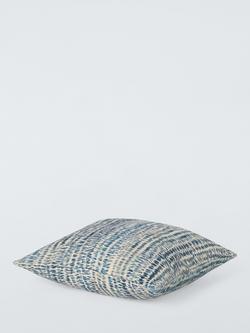 John Lewis Watercolour Abstract Cushion - view 2, Blue/Multi