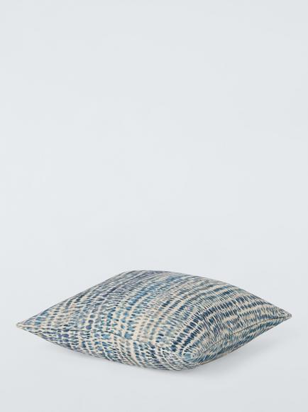 John Lewis Watercolour Abstract Cushion - view 2, Blue/Multi