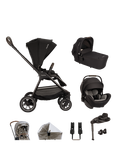 Nuna TRIV Next Pushchair, LYTL Carrycot, ARRA Flex Car Seat and BASE Curve Bundle, Caviar