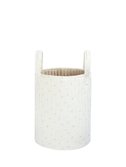 Avery Row Large Quilted Reversible Storage Basket, Nettle Scatter