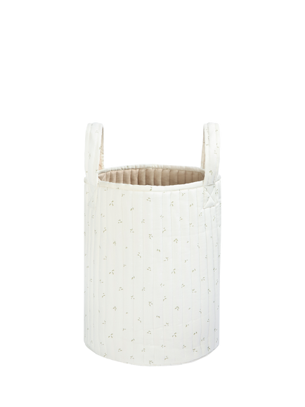Avery Row Large Quilted Reversible Storage Basket, Nettle Scatter