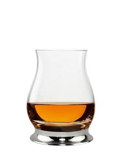 English Pewter Company Glencairn Whisky Mixer Crystal Glass, 350ml, Clear, 