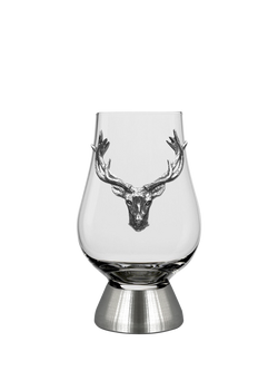 English Pewter Company Glencairn Whisky Crystal Glass Stag Tumbler, 200ml - view 2, 