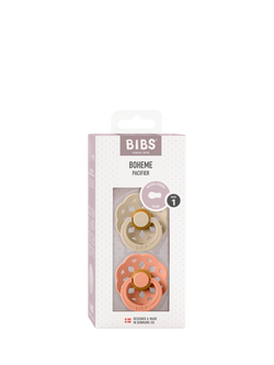 BIBS Boheme Round Baby Soothers, Pack of 2, 