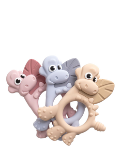 Bibado Dotty the Dino Baby Teething Ring - view 2, Blush