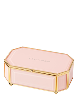 kate spade new york Glass Jewellery Box, Pink - view 2, Pink