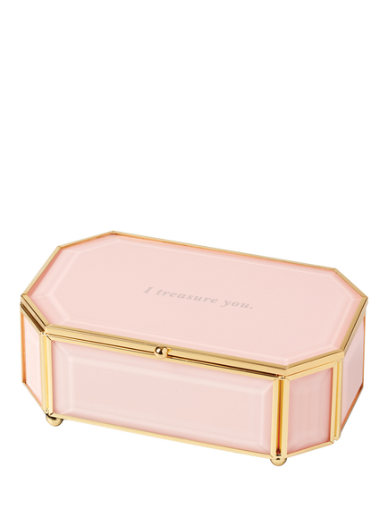 kate spade new york Glass Jewellery Box, Pink - view 2, Pink