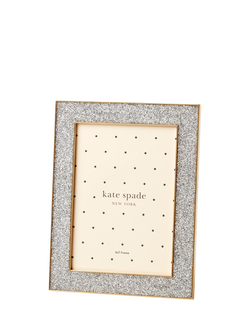 kate spade new york Glitter Photo Frame, 5 x 7" (13 x 18cm), Silver - view 2, Silver