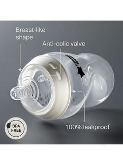 Tommee Tippee Natural Start Anti-Colic Baby Bottle with Slow Flow Teats, Pack of 6, 260ml, Multi - view 2, Multi