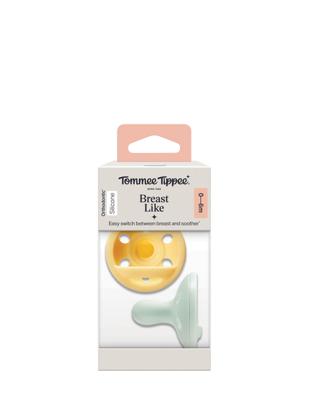 Tommee Tippee Breast-Like Soothers, 0-6m, Pack of 2, Multi - view 2, Multi