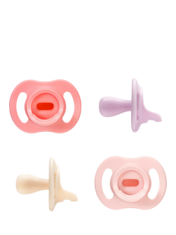 Tommee Tippee UltraLight StayPut Soothers, 0-6m, Pack of 4, Multi, Multi