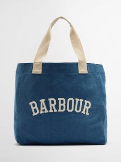 Barbour Emily Logo Denim Tote Bag, Denim, Denim