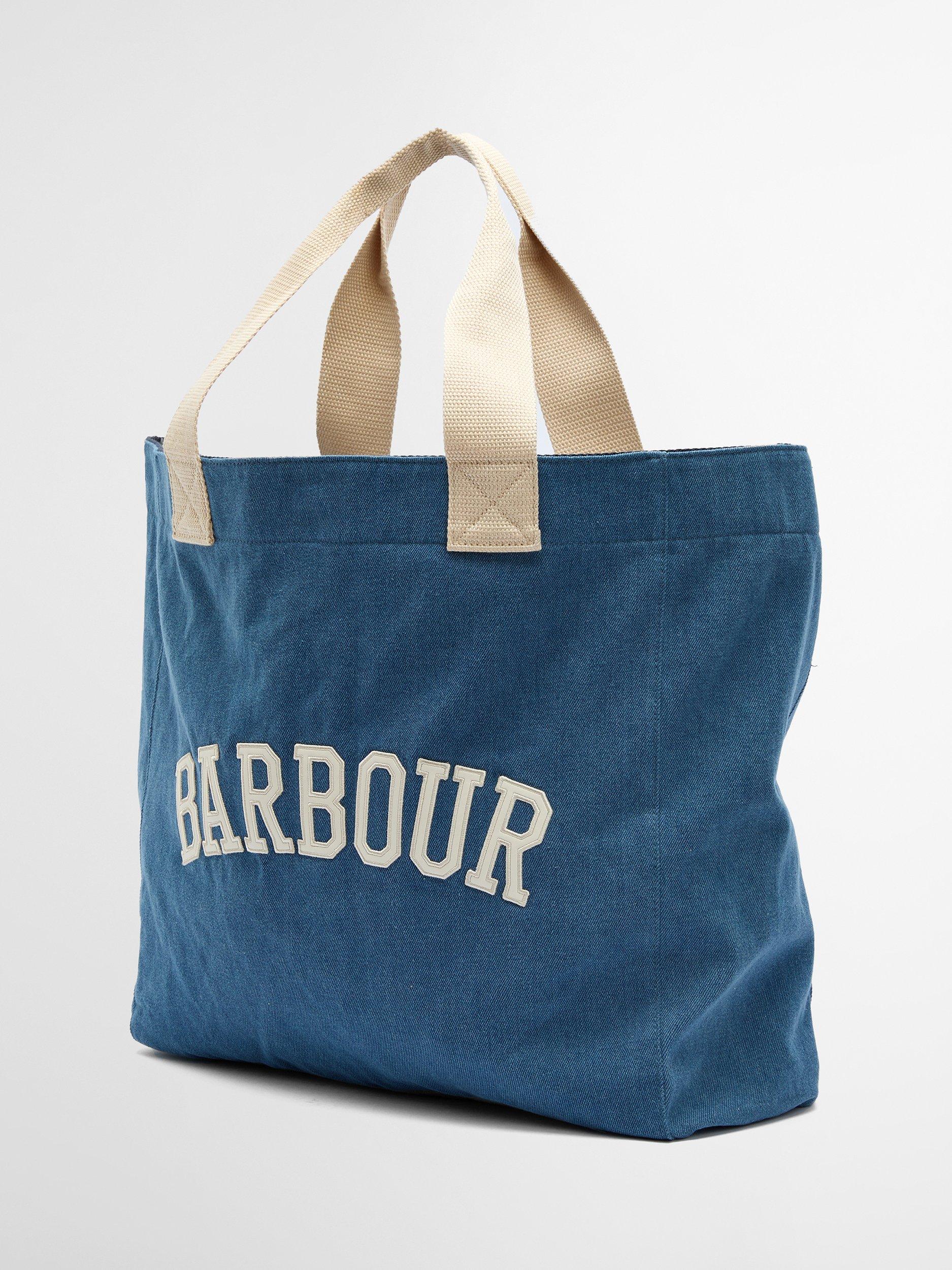 Product image 3 of 9, which shows Barbour Emily Logo Denim Tote Bag, Denim