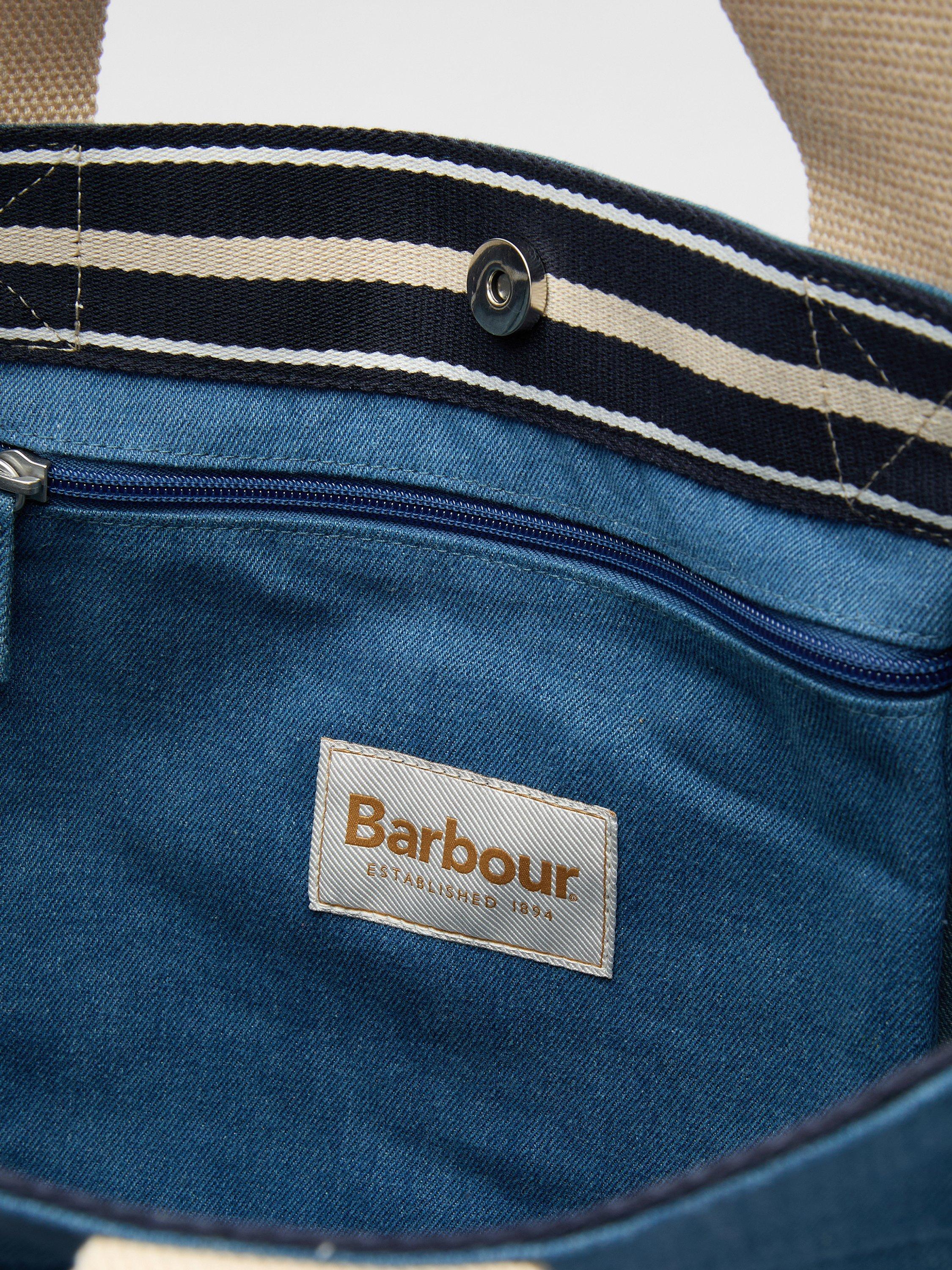 Product image 8 of 9, which shows Barbour Emily Logo Denim Tote Bag, Denim